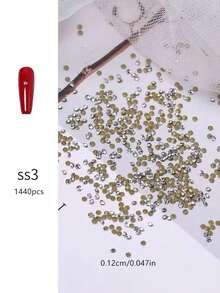 1440顆透明尖底水鑽 3D鑽石 疊加鑽飾 DIY美甲水鑽 美甲用品 美甲產品 美甲裝飾配件 美甲飾品 - 彩色 - 查看 7