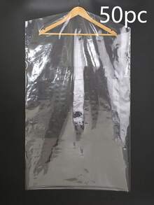 50入厚款不織布吊掛式防塵罩，可重複使用衣物收納袋，透氣防水防潮，適用於大衣、西裝、羽絨外套與洋裝，家用衣櫥收納通用 - 查看 8