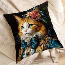 18x18 Inch Rustic Farmhouse Pillow Cover 1pc "Welcome To The Porch" Polyester Cushion Cover With Zipper Closure, Machine Washable, Suitable For Porch, Patio, Sofa Or Chair Outdoor/Indoor Decor (Pillow Insert Not Included) - Multicolor - View 5