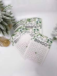 Bộ 10 lá bài trò chơi tiệc cưới chủ đề xanh lá cây - Bao gồm các lá bài Bingo và trò chơi tương tác chủ đề xanh lá cây cho tiệc độc thân, phù hợp cho lễ cưới, tiệc cưới, tiệc sinh nhật, họp mặt theo chủ đề, kỷ niệm, tiệc tân gia và tiệc độc thân. - Một kích cỡ phù hợp cho tất cả - Xem 2