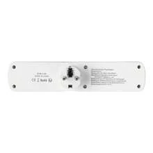 Bộ chia ổ cắm EU 4 chiều có công tắc chính, bộ chia ổ cắm tường Schuko 4 trong 1, ổ cắm đa năng 16A 250V cho gia đình và văn phòng, bộ chuyển đổi nguồn, màu trắng/đen. - Phích cắm loại EU E (220-240V) - Xem 6