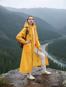 女士时尚加厚防水雨衣，女士旅行徒步骑行雨衣，通用防风防水长款雨衣，户外防水雨衣，户外，花园，旅行必备，便携必备，沙滩必备，毕业季，毕业典礼，毕业礼物，毕业赠礼，毕业礼物，毕业赠礼，祝贺毕业，祝贺毕业，优秀毕业生，毕业典礼，毕业派对，户外必备，旅行便携，徒步必备，露营必备，便携工具，夏季必备，夏季便携，雨衣/雨夹克/防水夹克 - 女款雨衣 - 查看 5
