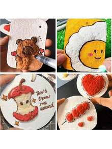 10张3D纹理艺术画布纸，蓬松纹理画板，适合DIY工艺品和绘画 - 白色 - 查看 4