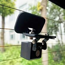 1 set de boîtier de caméra de surveillance en matériau ABS et kit de support d'installation, installation facile sans perçage, convient pour l'installation sur la lunette arrière de la voiture pour la caméra de tableau de bord et la caméra de recul, conception de trou universel pour un montage simple - Noir 1 pièce - Voir 9