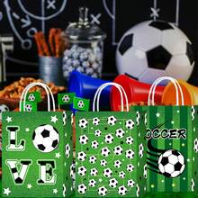 Sacola de presente com tema de futebol, ideal para: festa de aniversário com tema de futebol, festa para assistir à Copa do Mundo/Eurocopa, formatura, festas de fim de ano, eventos esportivos escolares, atividades de integração de equipe, premiações estudantis e atividades de clubes esportivos. - A - Ver 8