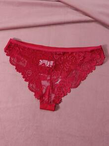 3 pezzi/Set Mutandine in pizzo sexy da donna, biancheria intima in seta - Multicolore - Visualizzare 6