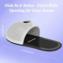 二合一UV/LED美甲灯，适用于手脚，带可拆卸垫片，凝胶指甲油固化烘干机 - 白色 - 查看 4