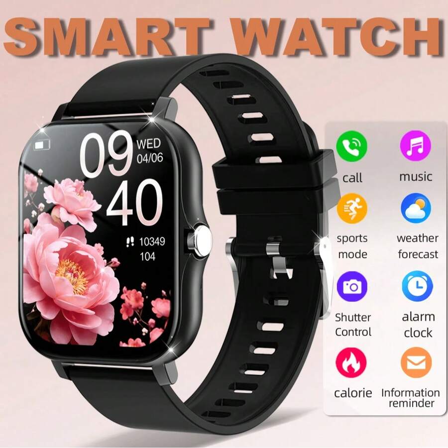 SIMSONLAB 2026升级版钢带硅胶智能手表，男女通用，带蓝牙通话、可自定义表盘和计时器功能