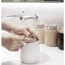 1个400毫升陶瓷手动按压式皂液器 - 宽口可重复灌装台面瓶，适用于洗手液、洗发水、润肤露 - 高品质，适用于浴室、厨房和酒店，无需用电 - 廣口氣泡瓶400ml - 查看 8