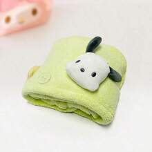 Miniso Mũ trùm đầu sấy tóc 3D Sanrio Kuromi / Pochacco, thiết kế thoáng khí, nhanh khô, phụ kiện chăm sóc tóc tại nhà, vật dụng cần thiết hàng ngày trong phòng tắm, quà tặng lễ hội lý tưởng, chất liệu mềm mại (1 chiếc) - Màu vàng - Xem 6