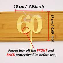1 chiếc phụ kiện trang trí bánh số bằng acrylic vàng, số 10/18/30/40/50/60/70/80/100, trang trí bánh sinh nhật tuyệt vời cho tiệc kỷ niệm, que cắm bánh tráng gương có thể tái sử dụng để trang trí bánh. - Xem 11