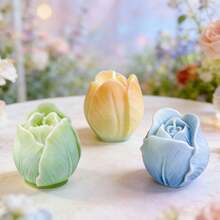 3件套硅胶郁金香模具，适用于DIY蜡烛、香薰蜡烛、树脂、石膏、软陶、环氧树脂填充模具 - 鬱金香 - 查看 3