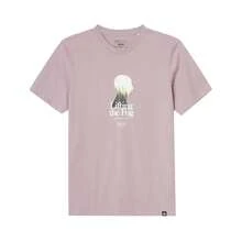 Adidas Camiseta de manga corta con estampado de patrón vintage, transpirable, de moda para hombres, cómoda y casual, versátil de cuello redondo IM8264, primavera/verano - Rosa púrpura - Ver 1