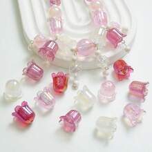 10pcs Colorful UV Lily Acrylic Beads, DIY Jewelry Making Materials For Necklace, Bracelet, Earrings Handcraft Beading - DIY Colorful Lily Of the Valley - View 4