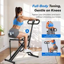 Squat Machine, R07 2 In 1 Squat Rowing Machine, Easy Setup & Foldable Exercise Equipment, Glute Trainer Machine, Glutes & Leg Home Workout Machine - Black - View 2
