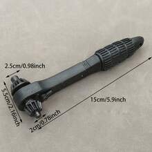 Cờ lê đầu kẹp mũi khoan hai trong một, cờ lê bánh cóc màu đen, cờ lê đa năng ở cả hai đầu. - A - Xem 6