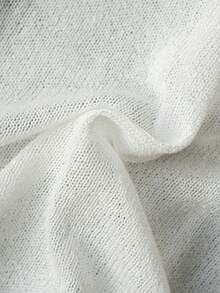 Áo khoác cardigan dệt kim dài tay mỏng nhẹ dành cho nữ | Áo len có mũ trùm đầu bằng ren họa tiết Hàn Quốc với chi tiết xuyên thấu, dáng rộng, dễ phối đồ, dễ tạo phong cách hàng ngày, thích hợp cho mùa xuân/hè. - trắng - Xem 7