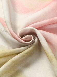 1pc Women's Fresh Watercolor Print Hijab, Printed Hijab, Wave Print, Contrast Bohemian Style, Digital Watercolor Chiffon Hijab Scarf, Fashionable And Versatile, Multifunctional Sunscreen Scarf, Can Be Used As Headscarf, Waistband, Shawl, Suitable For All Seasons, Daily Wear,Beach,Holiday - Multicolor - View 5