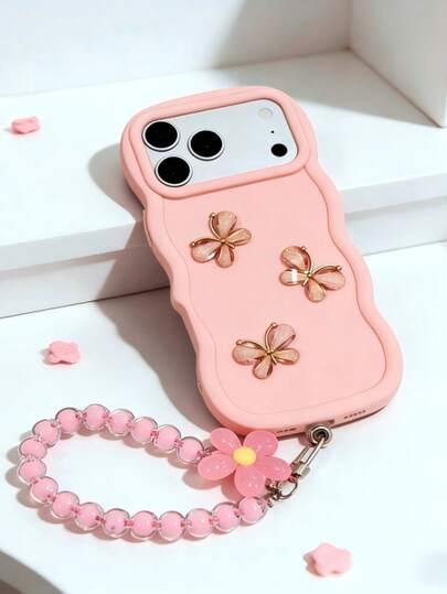 1个DIY水晶蝴蝶马卡龙手机壳，带花瓣挂绳，兼容Realme C55/C53、A78/A58/A57/A54/A38/A18/A17/A16、Note 14 Pro+/14 Pro/14/13 Pro+/13 Pro/13/12 Pro+/12 Pro/12/11 Pro/11/10 Pro/10/9 Pro、A3 Pro/A1/A2/14C/13C/12C/12/10C/10/9C/9A、14T Pro/14T/14、Poco X5、Galaxy、G04/G05/G13/G14/G15/G22/G24/G32/G60/G85、Spark 30C、SMART 5/6/7/8/9/10/A57等机型。 A5X