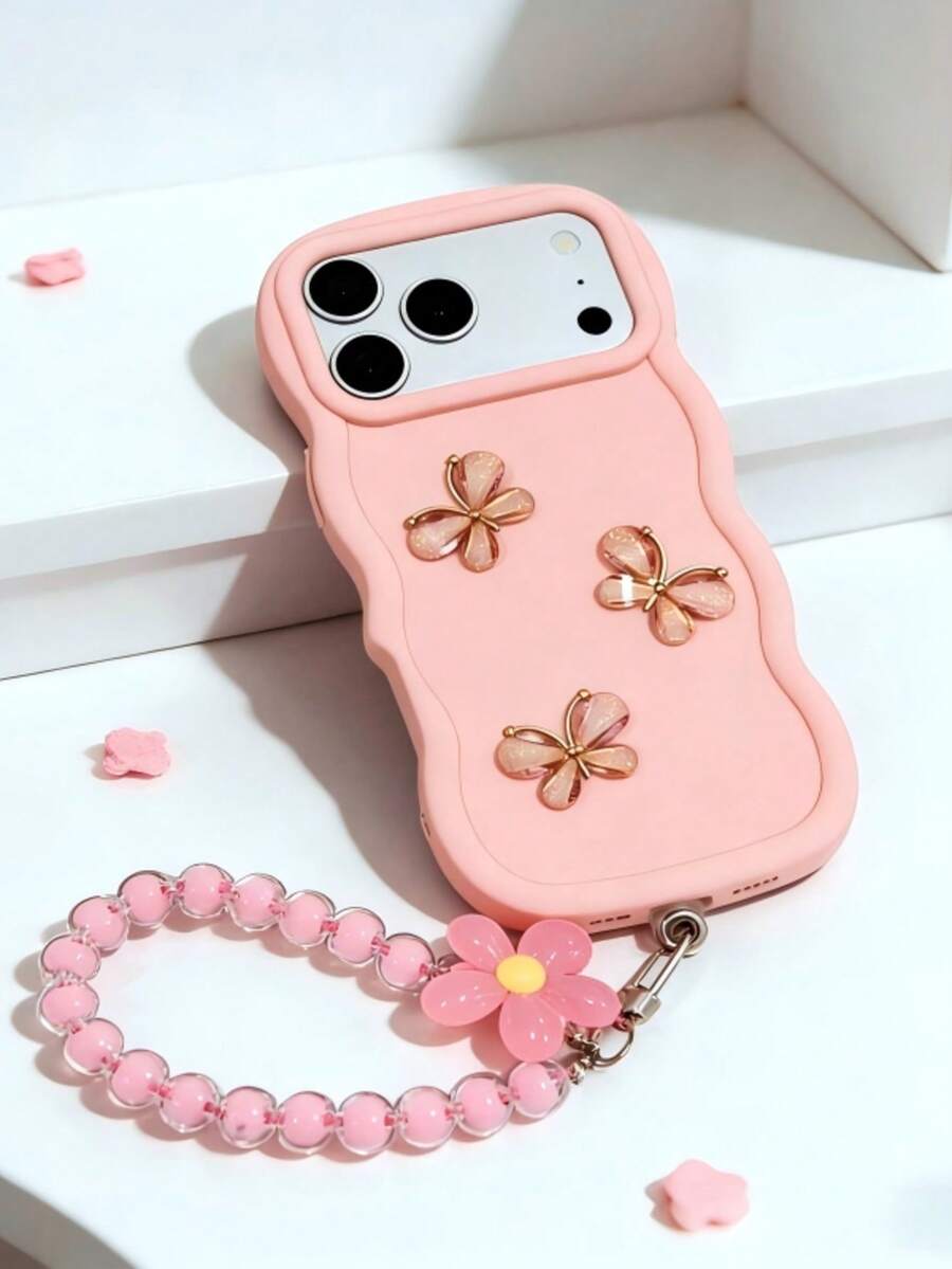 1个DIY水晶蝴蝶马卡龙手机壳,带花瓣挂绳,兼容Realme C55/C53、A78/A58/A57/A54/A38/A18/A17/A16、Note 14 Pro+/14 Pro/14/13 Pro+/13 Pro/13/12 Pro+/12 Pro/12/11 Pro/11/10 Pro/10/9 Pro、A3 Pro/A1/A2/14C/13C/12C/12/10C/10/9C/9A、14T Pro/14T/14、Poco X5、Galaxy、G04/G05/G13/G14/G15/G22/G24/G32/G60/G85、Spark 30C、SMART 5/6/7/8/9/10/A57等机型。 A5X - 粉色 - 查看 1