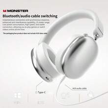 Monster AH100 BT 6.0 Headphones Dual Mode Immersive Stereo Earphone Over-Ear Wireless Headset With Mic - View 4