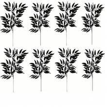 1/4/8/16/32 pièces Vigne de feuilles artificielles vertes italiennes Ruscus, guirlande de feuilles vertes artificielles de 70 cm, fleurs de vigne artificielles pour arche de mariage, centre de table, décoration de la maison, roses, roses décoratives, style bohème, décoration de fête et de vacances, accessoires de décoration de chambre, décoration de la Saint-Valentin, roses, fête des mères, décoration de printemps - Noir - Voir 9