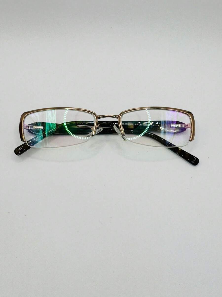 Eyeglass Frame, Metallic, Semi-Rimless, Small Model - PROMOTION - Marrón - Ver 1