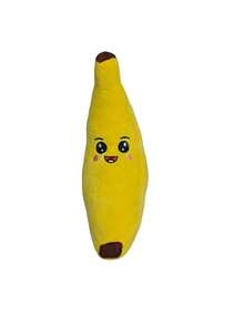 1pc Soft Banana Shaped Pet Chew Toy, Suitable For Small, Medium And Large Dogs, Interactive Chew Toy To Relieve Pet Anxiety, Made Of Soft Polyester Fiber Material, No Battery Required - Yellow - View 9