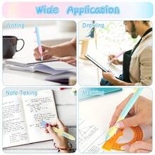 4 Packs Erasable Gel Ink Pens: Retractable, 0.5mm Fine Point, Blue & Black Ink, Smooth Writing For Home, School & Office - Cute Aesthetic Pens, Perfect Mother's Day Gift - Sets - View 9