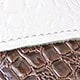 White Crocodile Pattern With Dark Brown Crocodile Pattern