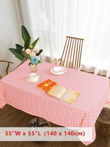 1 块休闲甜美格子桌布，亲肤吸水可重复使用，适合野餐、派对、客厅、餐厅、家居装饰、春夏季 - 彩色 - 查看 31