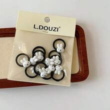 MIFFY 10个可爱卡通米菲发饰，精致弹力发圈，春节好礼 - 彩色 - 查看 7