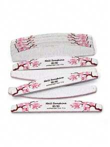 2支新月形可水洗指甲锉，80/80目 - 彩色 - 查看 3