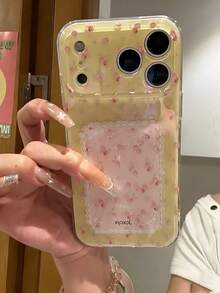 Ốp lưng điện thoại bóng bẩy họa tiết hoa mùa xuân dễ thương, tương thích với iPhone 17 Pro Max, 17 Pro, 17, 16 Pro Max, 16 Pro, 15 Pro Max, 15 Pro Max, 15 Pro, 15. Thiết kế thẩm mỹ, bảo vệ ống kính, chống sốc. - Màu vàng - Xem 1