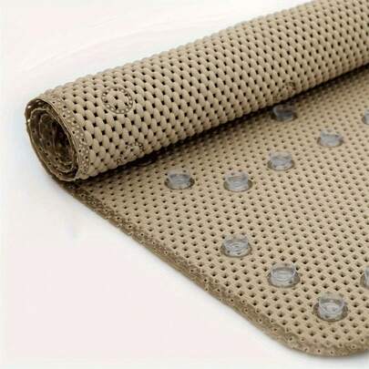 1pc Anti-Slip Bathtub Mat, Anti-Slip Shower Mat, Quick-Drying Bathtub Mat, Foot Brush Mat, Anti-Slip Mat For Bathtub, Floor, Bathroom, Home, Hotel, Brown, 43 X 91cm/16.93 X 35.83inch
