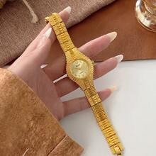 2026 New High-End Casual Quartz Women's Watch, Stainless Steel Strap, Round Dial, Scratch-Resistant, Suitable For Daily Wear - Gold - View 11