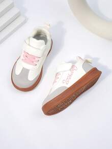 Infant/Toddler Girls' Casual Flat Sports Shoes, Hook And Loop Closure, Cute Campus Style, Spring/Autumn - Pink - View 4