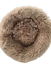 Luxury Plush Donut Pet Bed, Suitable For Small & Medium Dogs And Cats - Super Soft Washable, Round Cozy Nest With Non-Slip Bottom, Ideal For Winter - Brown - View 16