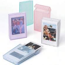 3-Inch Portable Ice Cream Glitter Photo Box, INS Style Mini Card Display Stand, Photo Frame, Creative Photo Display - A - View 3