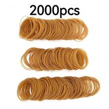 500/1000/2000pcs Natural Kraft Paper Bands, Rubber Bands, Rubber Rings, Diameter 32mm - Round - View 6