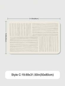 1pc Multi-Functional Striped Diatomite Absorbent Mat, Dish Drying Pad, Bathroom Floor Mat, Quick Absorbent, Heat Resistant For Kitchen, Bathroom, Tabletop, Coffee Machine, Bar Counter, Kitchen Accessories - Multicolor - View 30