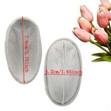 Peony, Tulip, Rose Petal Double-Sided Textured Silicone Mold, Fondant Cake Decorating Mold, Reusable Kitchen Baking Tool For Wedding, Birthday Party Decoration - Light Grey - View 13