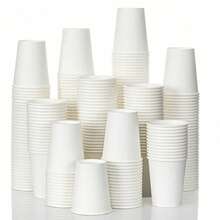 Bộ 10/20/50/90 cốc giấy trắng, cốc dùng trong tiệc, cốc cà phê, cốc đồ uống, cốc trà, thích hợp làm quà tặng sinh nhật, đám cưới, quà Ngày của Mẹ. - trắng - Xem 2