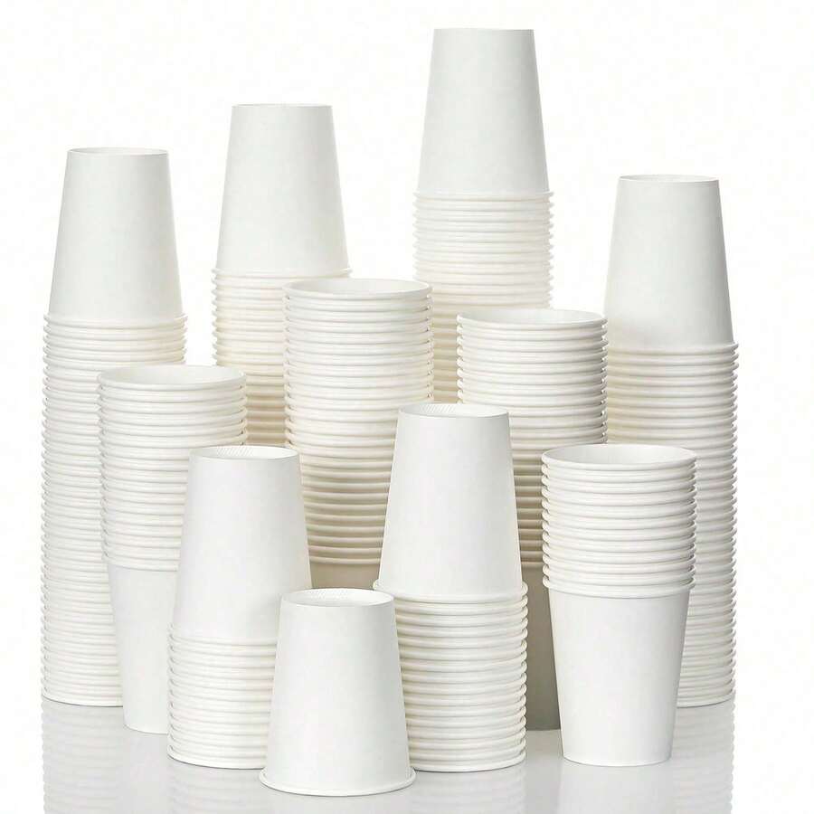 Bộ 10/20/50/90 cốc giấy trắng, cốc dùng trong tiệc, cốc cà phê, cốc đồ uống, cốc trà, thích hợp làm quà tặng sinh nhật, đám cưới, quà Ngày của Mẹ.