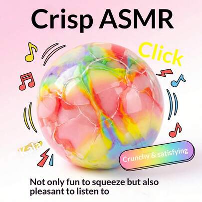 1pc 2026 New Handmade Crispy Squeeze Toy, Voice-Activated Stress Relief Toy, High-Quality Slow Rebound Wax Leather Squeeze Ball - Birthday Gift, Ideal Gift, Surprise Gift, Holiday Gift, Couple Gift, Gift, Christmas Gift, Gamer Enthusiast Refined Gift, Squeeze, Stress Relief Essential