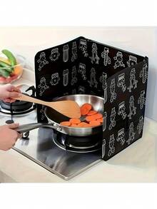 High-Temperature Aluminum Alloy Kitchen Splash Guard - Oil And Heat Resistant Stove Cover, Foldable Gas Stove Accessory, Decorative Kitchen Item, Easy Installation, Perfect Holiday Gift - Multicolor - View 7