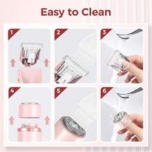 DEBARK Electric Bikini Trimmer For Women, 2-In-1 Wet And Dry Waterproof Razor, IPX7 USB Rechargeable Pubic Hair Shaver, Dual Head Ceramic Blade Painless Body Groomer, Face Underarm Leg Bikini Trimmer - White - View 6