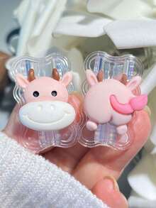 2pcs Pink Cow Charging Cable Protector, Prevent Charging Cable Breakage, Universal Charging Cable Protector - Multicolor - View 3
