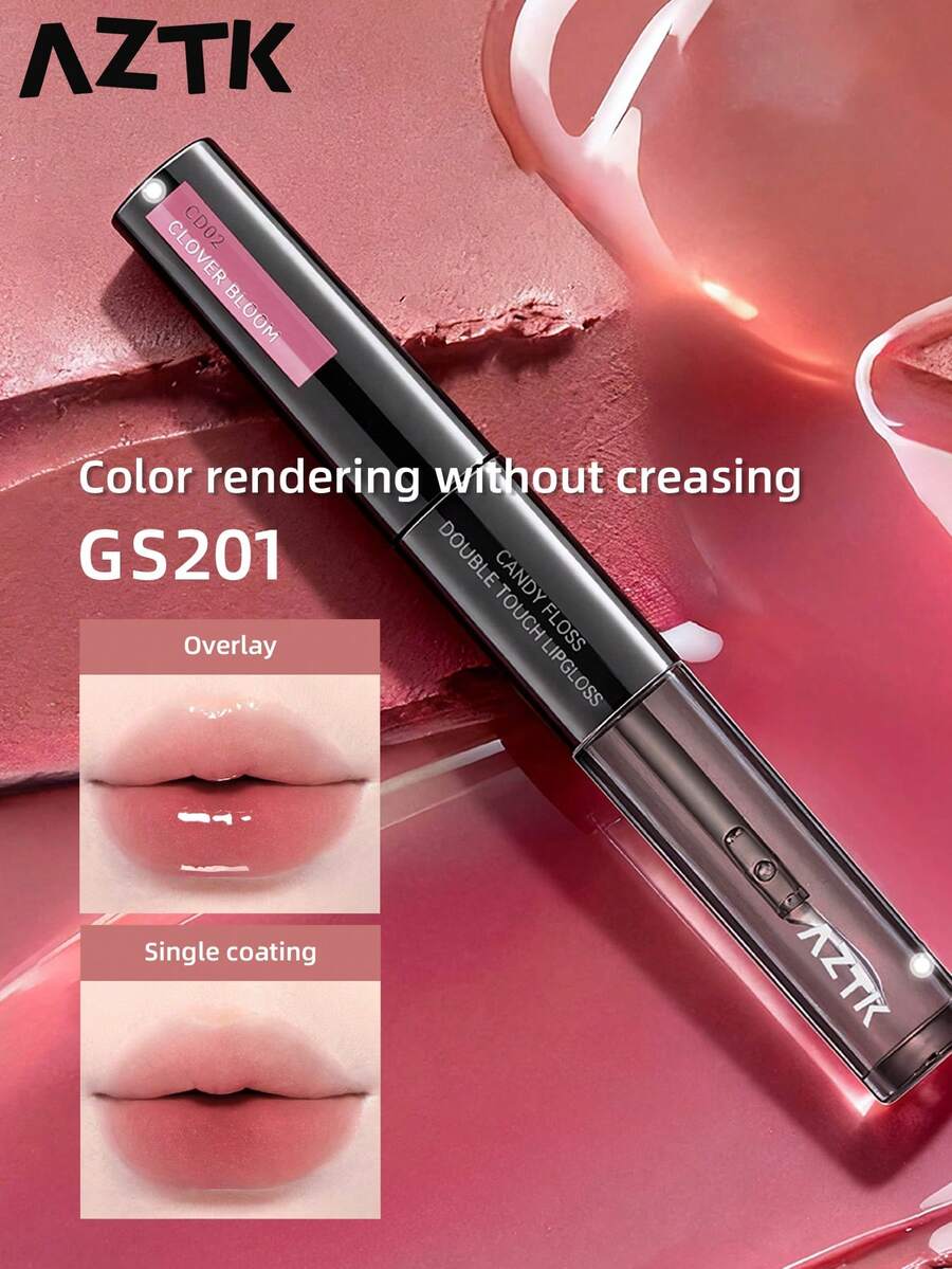 AZTK 双头唇彩，持久哑光唇膏，不粘腻，亮泽妆效 GS201 - GS201 - 查看 1