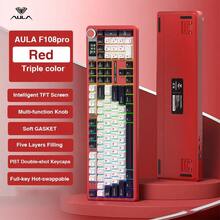Teclado mecánico inalámbrico Bluetooth AULA F108, interruptores intercambiables, pantalla inteligente TFT, retroiluminación RGB, personalizable de tamaño completo, teclado para juegos AULA F108 - Ver 15